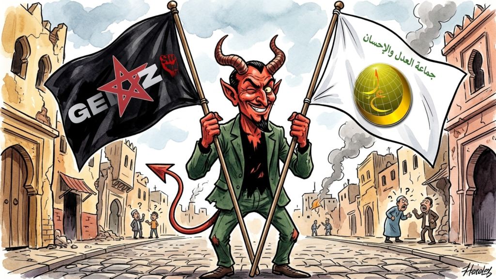 شياطين “التيليكوماند”: حين تضع “العدل والإحسان” يدها في يد كراكيز كندا والجزائر!